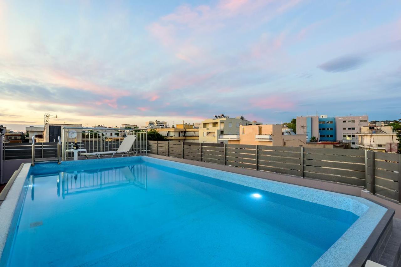 Luxury Villa In City Center With Rooftop Swimming Pool Chania  Exterior foto